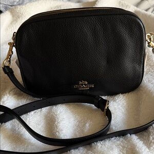 Coach Black Pebbled Leather Crossbody Bag